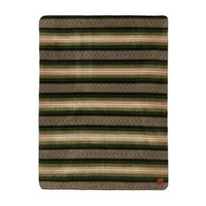 Slowtide fleece throw: Green & Cream Throw Blanket, 50”x66”